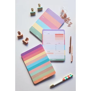 Le Color 3'lü Pastel Masaüstü Planlayıcı Seti 13x18 cm – Düz Desenli, Ofis ve Ev İçin Pratik Kullanım