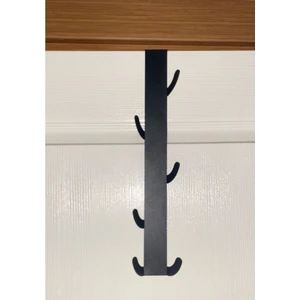 Metal Mat Siyah Amerikan Kapı Arkası Dikey Kapı Arkası Askılık Organizer Askılık ve Banyo Kapı Arkası Dikey Askılık