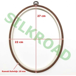 No:5 Oval Plastik Pano Kasnağı - Nakış Kasnağı 22X27CM - 10MM