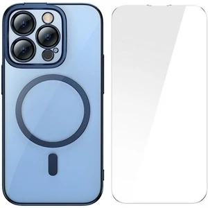 14 Pro Max Magsafe Uyumlu Armor Kamera Korumalı Kılıf ve Tempered Ekran Koruyucu Set 14 Pro Max Kılıf Ekran Koruyucu Set