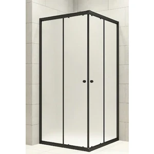 Duşakabin Kare Siyah Profil Buzlu Cam