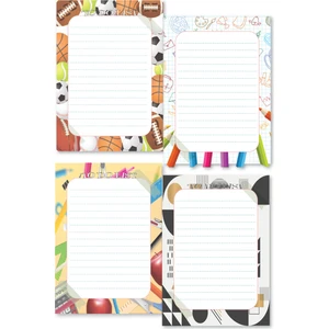 Cabuk Baskı 4'lü Bloknot  Note Pad - To Do List  Bloknot Not Kağıdı 10 x 14 cm
