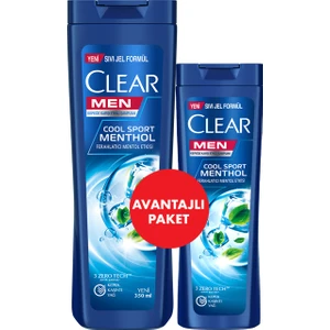 Men Kepeğe Karşı Etkili Şampuan Cool Sport Menthol Ferahlatıcı Mentol Etkisi 350 ml + 185 ml
