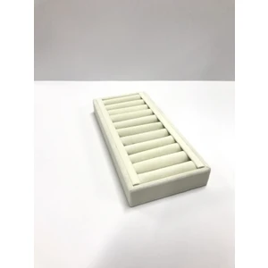 Megass Dekor Yerli Üretim Süet Kumaş Krem Renk 24 cm / 10 cm Kelepçe-Bileklik Sergileme Standı