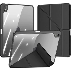 M.TK Moveteck Apple Ipad 7. 8. 9. Nesil 10.2" Tablet Kılıfı Şeker Renkli Kalem Yuvalı Smart Standlı Crystal Şeffaf Arka Kapak