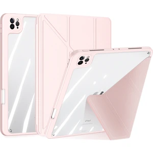 M.TK Moveteck Apple Ipad Pro 12.9'' 5. ve 6. Nesil Tablet Kılıfı Şeker Renkli Kalem Yuvalı Smart Standlı Crystal Şeffaf