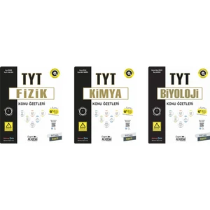 Üçgen Akademi TYT Fizik + Kimya + Biyoloji Konu Özeti Seti 3 Kitap 2023