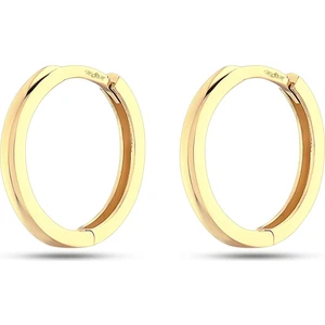 Moom Mücevherat Kadın 14 Ayar Altın Minimal Halka KÜPE-MTKP2055