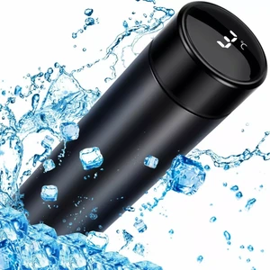 88 Shop 500ML Akıllı Dijital Paslanmaz Çelik Termos Şişe/araba Su Bardağı/açık Su Bardağı 8 Saat Isı Koruma (Yurt Dışından)