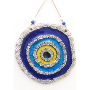 Seramik Nazar Boncuğu Dekoratif Duvar Süsü Nazarlık 20X20 cm