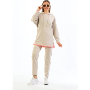 Trend Stil Kadın Eşofman Takımı-Bej
