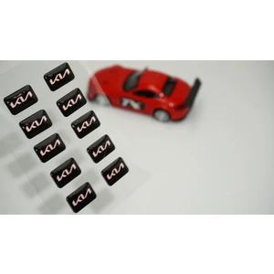 DK Tuning Kia Logo 3D Cam Açma Torpido Konsol Ayna Çıkartma Seti