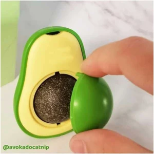 Avokado Catnip Avokado Kedi Çimi Topu Avokado Kedi Nanesi Oyuncağı Arkası Yapışkanlı Catnip