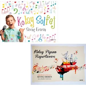 Kolay Solfej + Kolay Piyano Repertuarı 2 Kitap Set - Sevinç Ereren