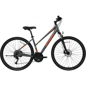 Trx 8300 Kadın Şehir Bisikleti 45CM Md 28 Jant 24 Vites Tourney Metalik Gri Turuncu