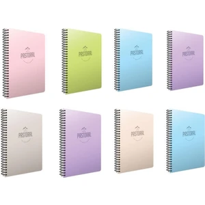 Pastoral 60 Yp. A4 Spiralli Pp. Kapak Defter Seti Çizgili 8'li