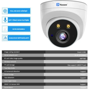 1080P Hd Dome Ip Kamera Aı Yüz Hareket Algılama Wıfı Güvenlik Kamerası Rj-45 Kablolu Açık Video Gözetim Onvif Iki Yönlü Ses
