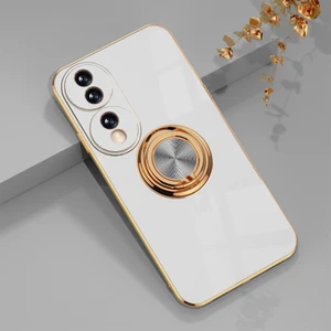 Shin-Wo Honor 70 İçin Telefon Kılıfı Roating Ring Standlı Elektro Kaplama Tpu Kılıf (Yurt Dışından)