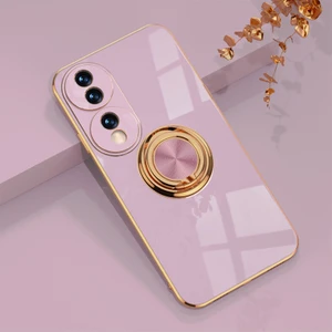 Shin-Wo Honor 70 İçin Telefon Kılıfı Roating Ring Standlı Elektro Kaplama Tpu Kılıf (Yurt Dışından)