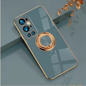 Shin-Wo Oneplus 9 Pro İçin Telefon Kılıfı Roating Ring Standlı Elektro Kaplama Tpu Kılıf (Yurt Dışından)