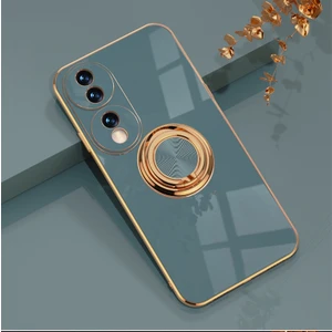 Shin-Wo Honor 70 İçin Telefon Kılıfı Roating Ring Standlı Elektro Kaplama Tpu Kılıf (Yurt Dışından)
