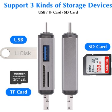 Daytona ADS-307 3 Portlu Type-C Usb3.0 Çevirici Sd Kart Fiyatı