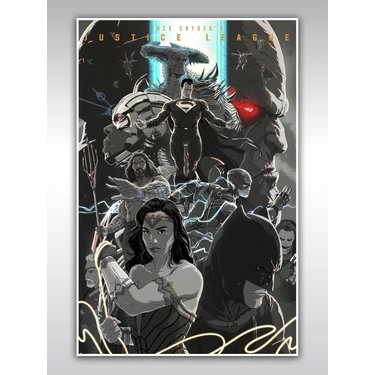 Adalet Birliği Poster 40X60CM Justice League Afiş - Kalın Poster Kağıdı Dijital