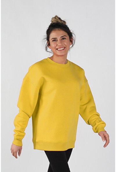 Balins Kadın Sıfır Yaka Baskılı Sweatshirt