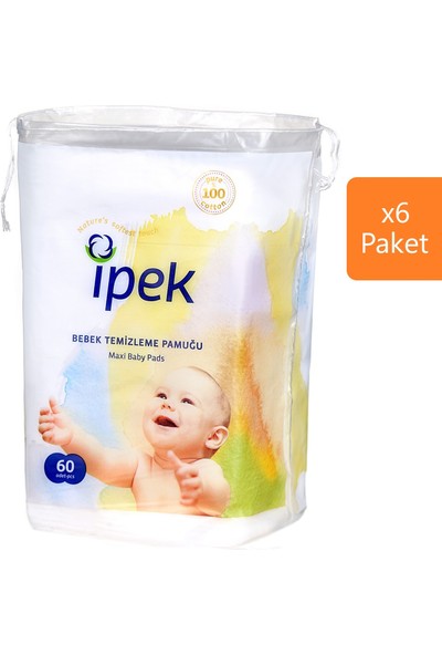 İpek Hidrofil Maxi Bebek Pedi 60'lı (6'lı Paket)