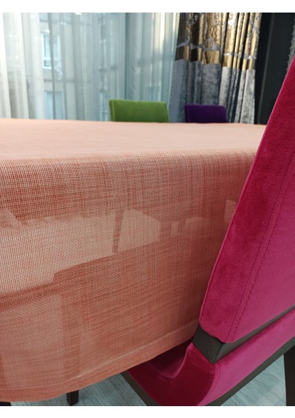 Keten Dokulu Masa Örtüsü Kiremit modelleri