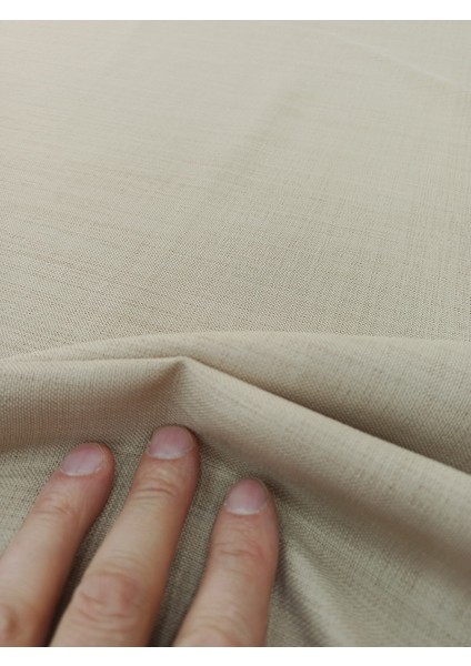 Keten Dokulu Masa Örtüsü Kapuçino