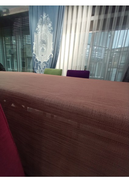 Keten Dokulu Masa Örtüsü Kahverengi 6 Peçete Tk fiyatları