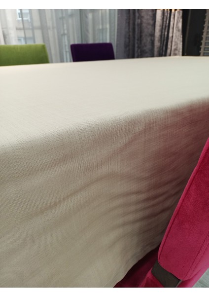 Keten Dokulu Masa Örtüsü Kapuçino 6 Peçete Tk modelleri