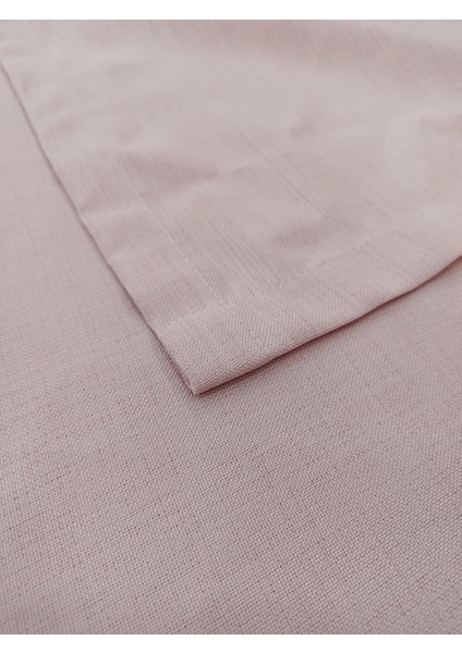 Keten Dokulu Masa Örtüsü Pudra Pembe 6 Peçete Tk fiyatları