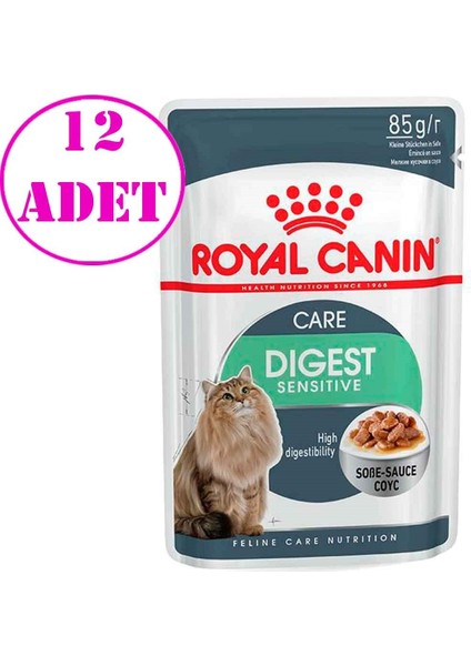 Digest Sensitive Kedi Yaş Mama 85 gr 12 Ad