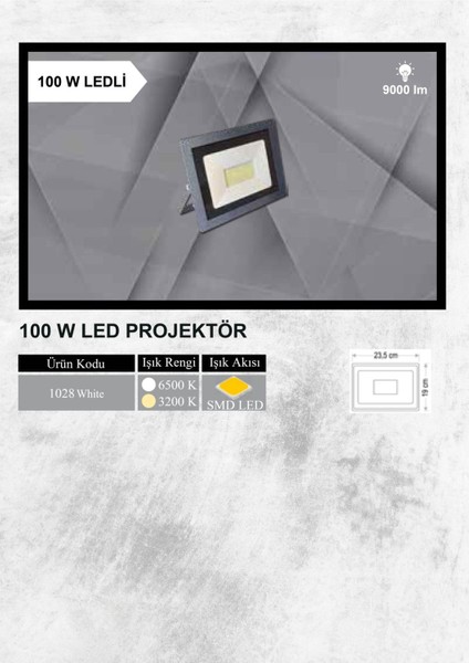 100 W Led Projektör