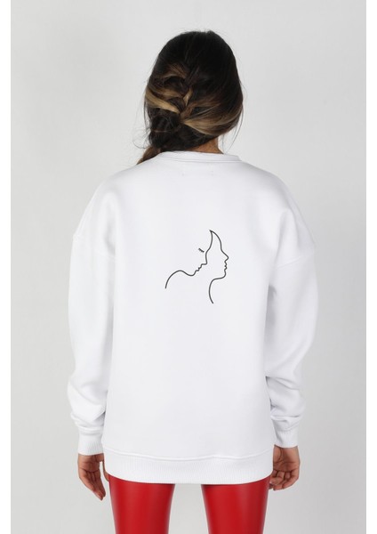 Kadın Sıfır Yaka Baskılı Sweatshirt fiyatları