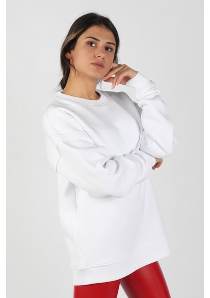 Kadın Sıfır Yaka Baskılı Sweatshirt fırsatları