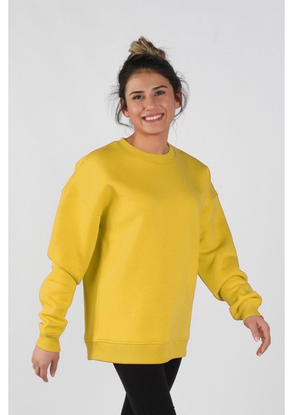 Kadın Sıfır Yaka Baskılı Sweatshirt fırsatları