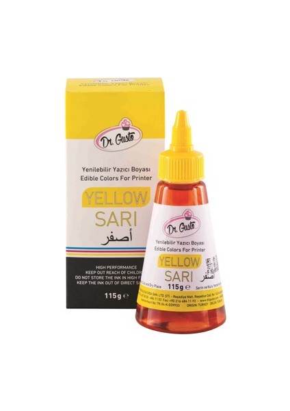Yazıcı Gıda Boyası Sarı 100 gr