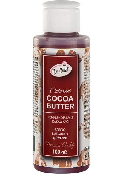 Renklendirilmiş Kakao Yağı Bordo 100 gr