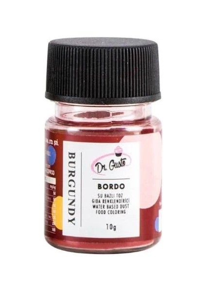 Su Bazlı Bordo Toz Gıda Boyası 10 gr