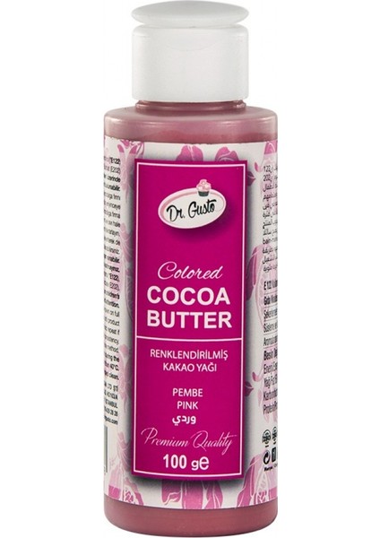 Renklendirilmiş Kakao Yağı Pembe 100 gr