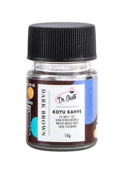 Su Bazlı Koyu Kahve Toz Gıda Boyası 10 gr