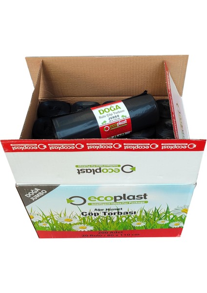 Battal Boy Çöp Torbası Poşeti - 500 Gr. - 90 Litre - 80 x 110 Cm / 10 Adetlik Rulo