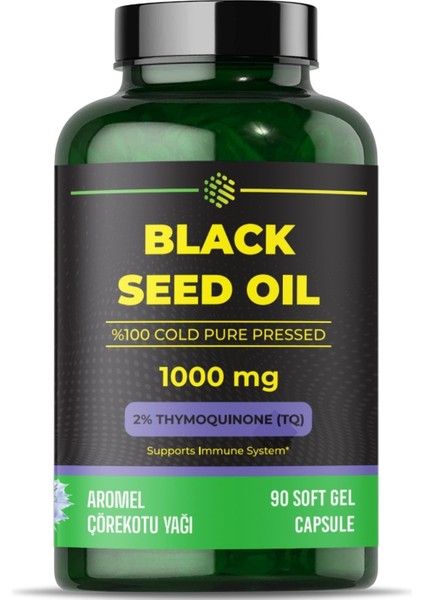 Aromel Çörek Otu Yağı Soft Jel - 90 Kapsül - Soğuk Sıkım - Black Seed Oil Highest Thymoquinone