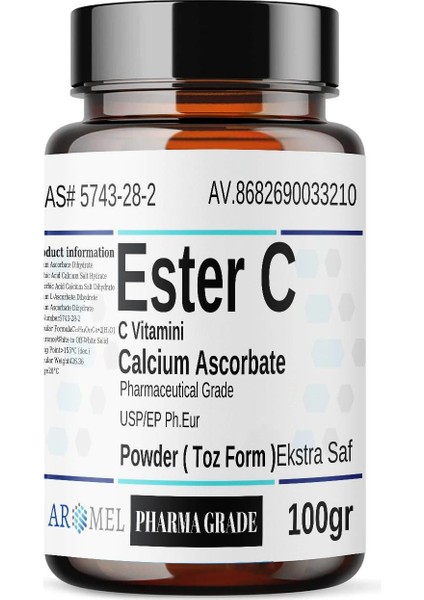 Ester C - 100 gr - C Vitamini - Kalsiyum Askorbat Ekstra Pure
