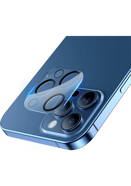 iPhone 12 Pro Uyumlu 6.1 3D Full Kaplama Kamera Koruyucu Cam 2 Adet Set