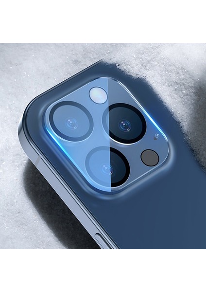 iPhone 12 Pro Uyumlu 6.1 3D Full Kaplama Kamera Koruyucu Cam 2 Adet Set