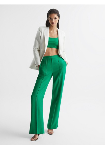 Kadın Yeşil Kalın Askılı Kısa Crop fırsatları